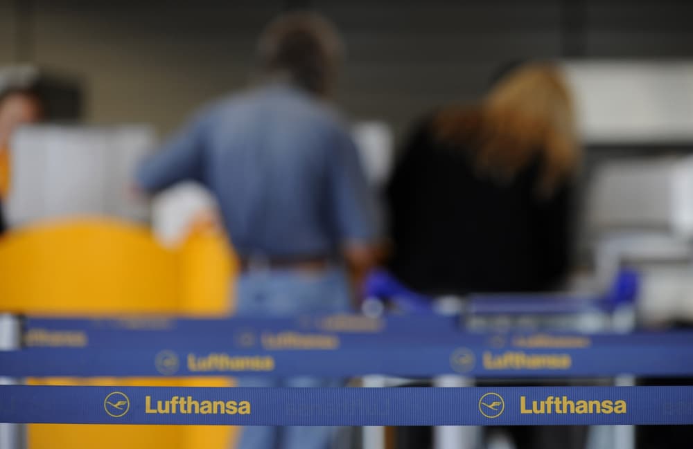 Une ligne d’attente de la compagnie Lufthansa